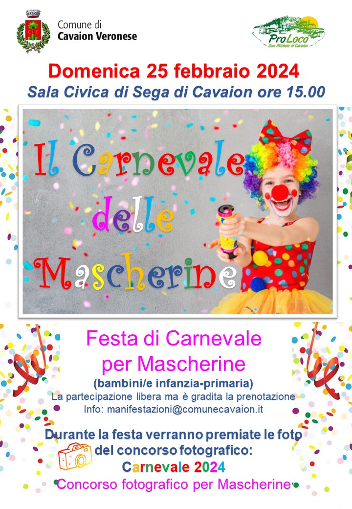 Festa di Carnevale per mascherine