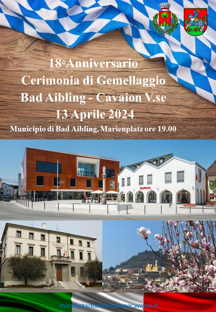 Cerimonia di gemellaggio Bad Aibling-Cavaion Veronese