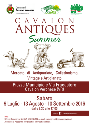 Cavaion antiques summer - sabato 10 settembre 2016