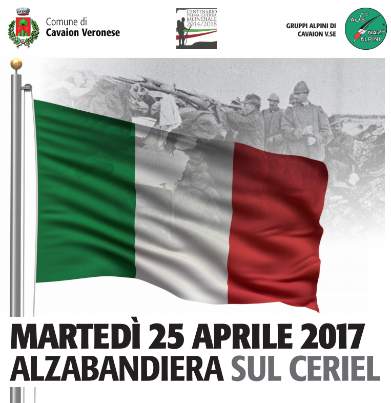 Alzabandiera sul ceriel - martedi' 25 aprile 2017