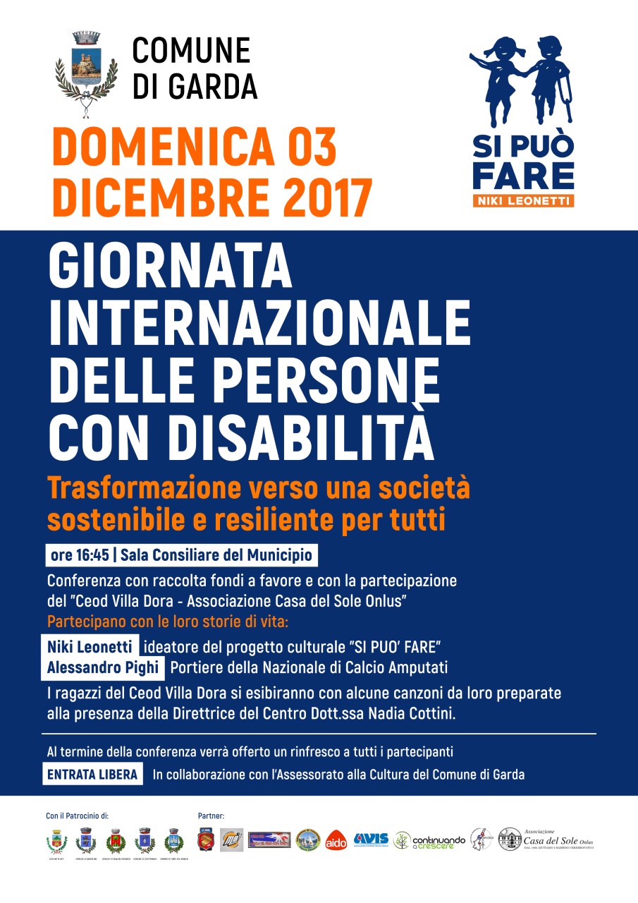 Giornata internazionale delle persone con disabilita' - 03 dicembre 2017